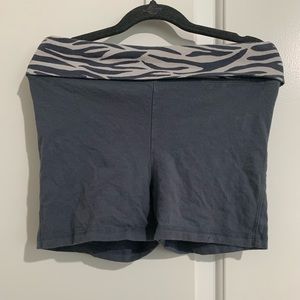 old navy grey and zebra print biker shorts